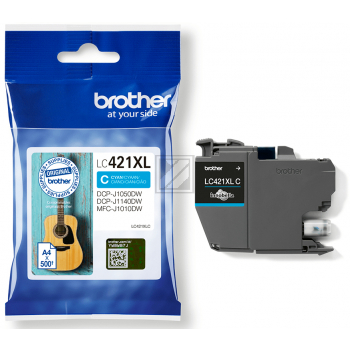 BROTHER Tintenpatrone HY cyan LC-421XLC DCP-J1050 500 Seiten