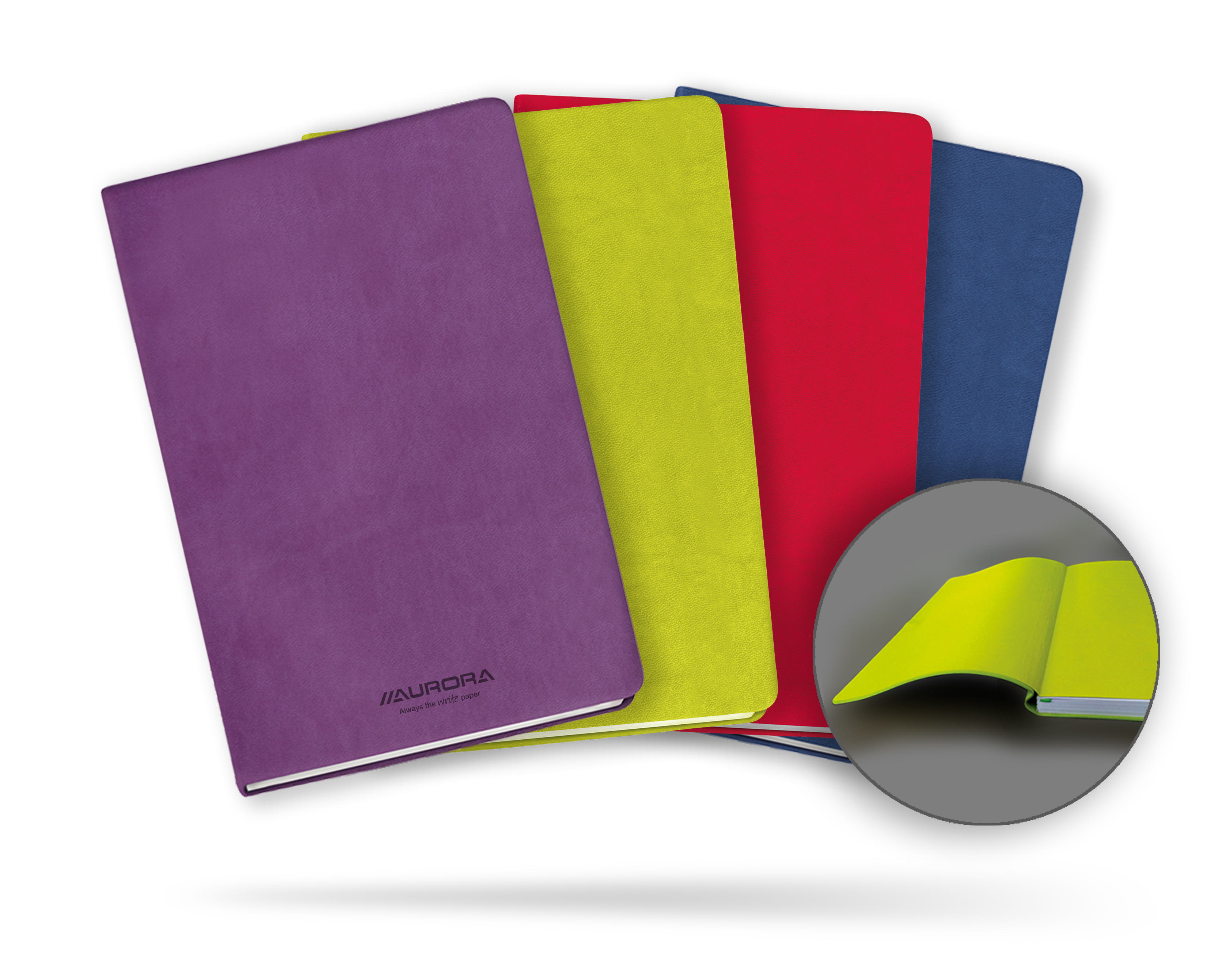 AURORA Notizbuch Capri A5 2396CA assortiert, liniert 96 Blatt