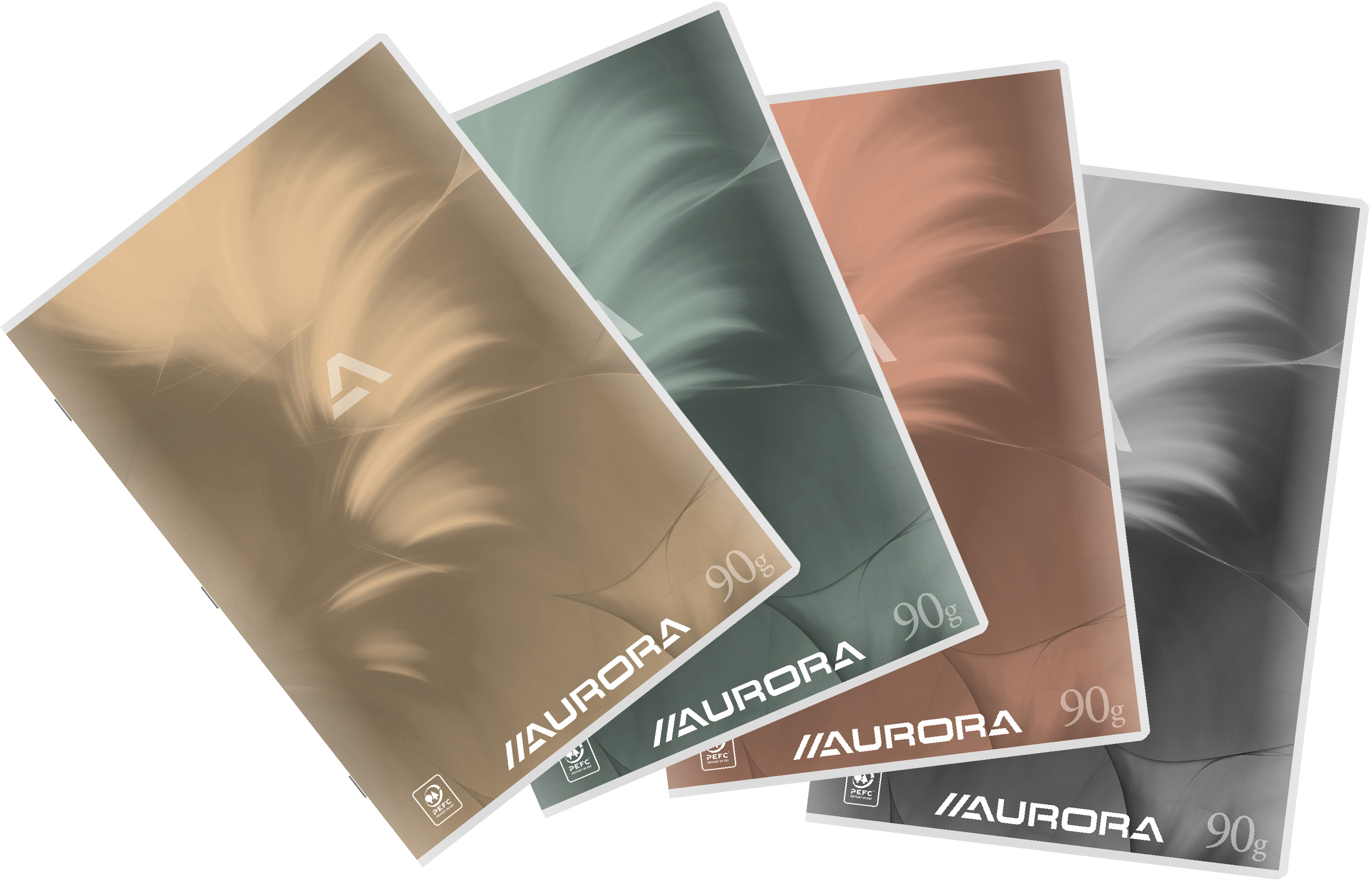 AURORA Notizbuch Mano A4 60MQ10 ass., kariert, 10mm 60 Blatt