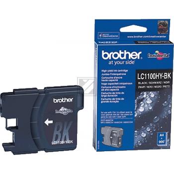 BROTHER Tintenpatrone HY schwarz LC-1100HYBK MFC-6490CW 900 Seiten BROTHER Tintenpatrone HY schwarz LC-1100HYBK MFC-6490CW 900 Seiten