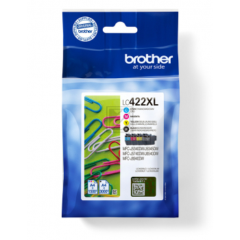 BROTHER Valuepack Tinte CMYBK LC-422XLVAL MFC-J5340 3000/1500 Seiten