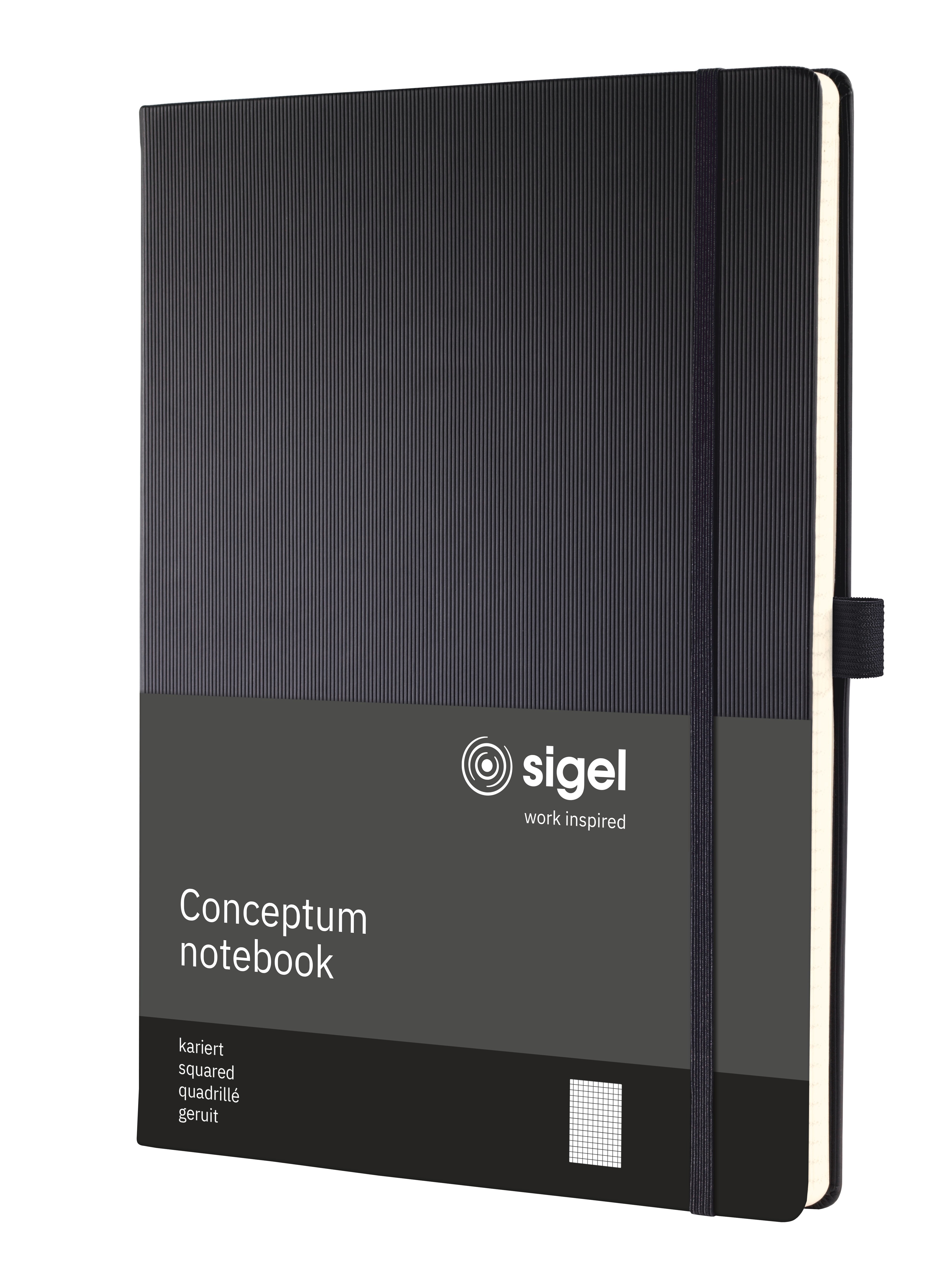 CONCEPTUM Notizbuch A4 CO111 schwarz, kariert 5mm 97 Blatt