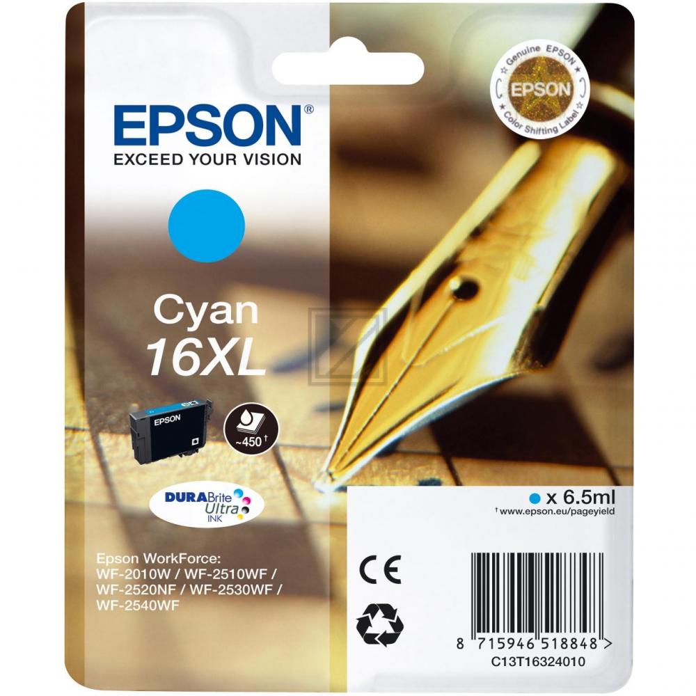 EPSON Tintenpatrone 16XL cyan T163240 WF 2010/2540 450 Seiten