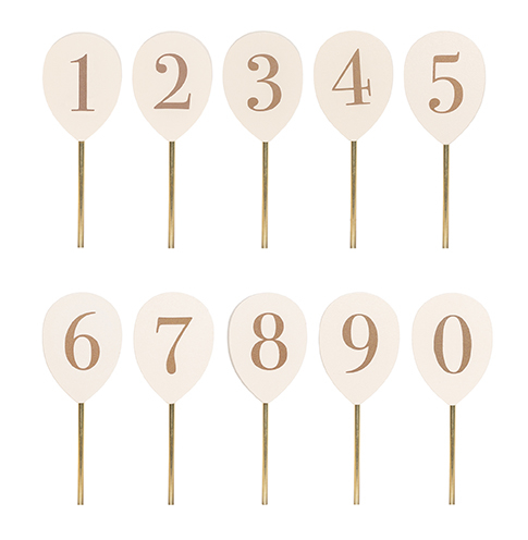 JABADABADO Zahlenballons 4.3x1x11.3cm T303 0-9, Holz