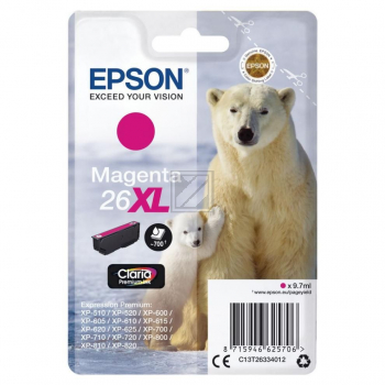 EPSON Tintenpatrone 26XL magenta T263340 XP 700/800 700 Seiten
