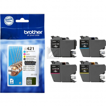 BROTHER Valuepack Tinte CMYBK LC-421VAL DCP-J1050 200 Seiten