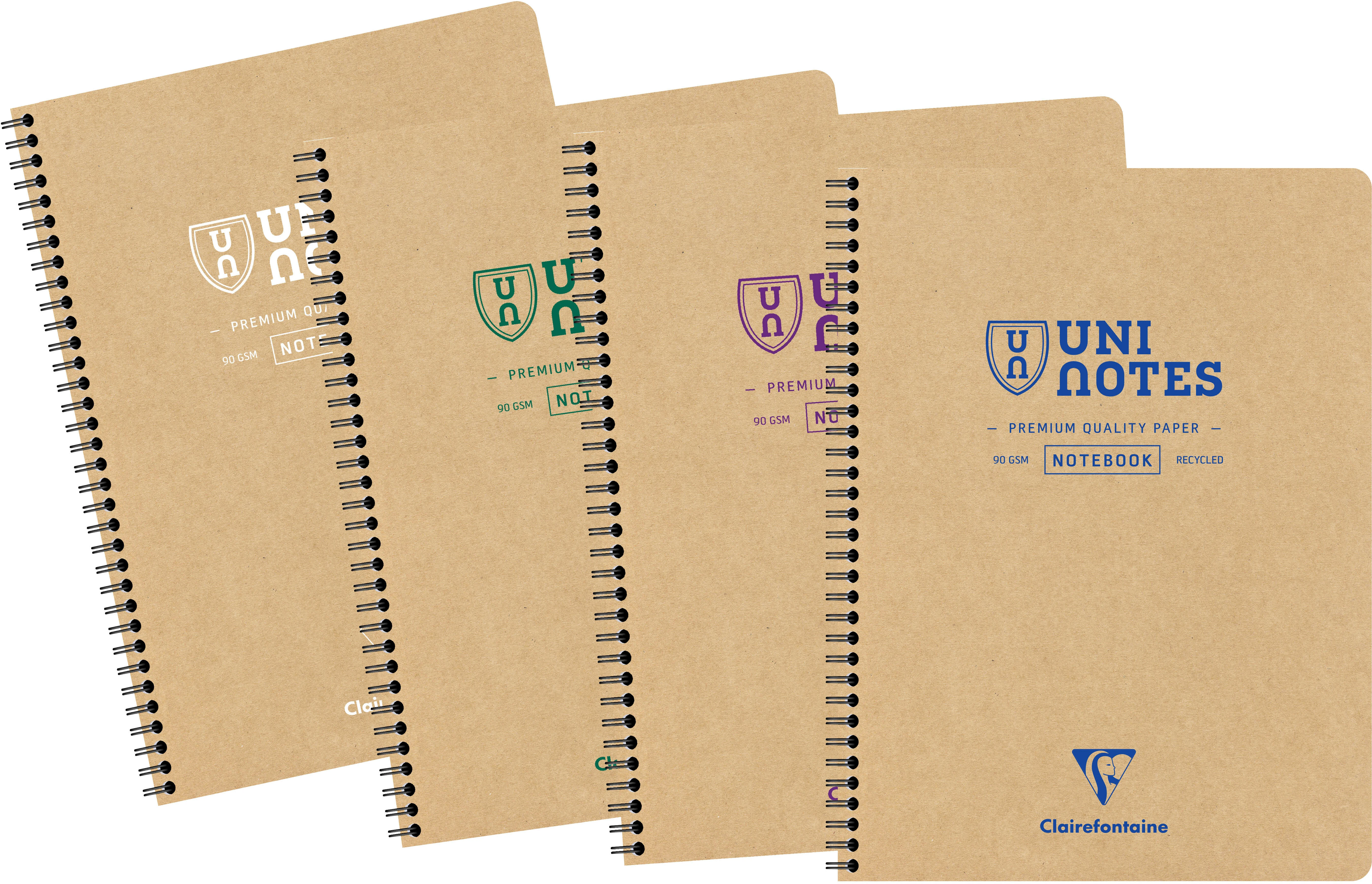 CLAIREFONTAINE Collegeblock Uni Notes A4+ 9853C braun, liniert 80 Blatt