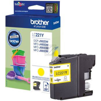 BROTHER Tintenpatrone yellow LC-221Y MFC-J480/680/880 260 Seiten