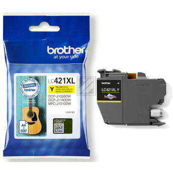 BROTHER Tintenpatrone HY yellow LC-421XLY DCP-J1050 500 Seiten