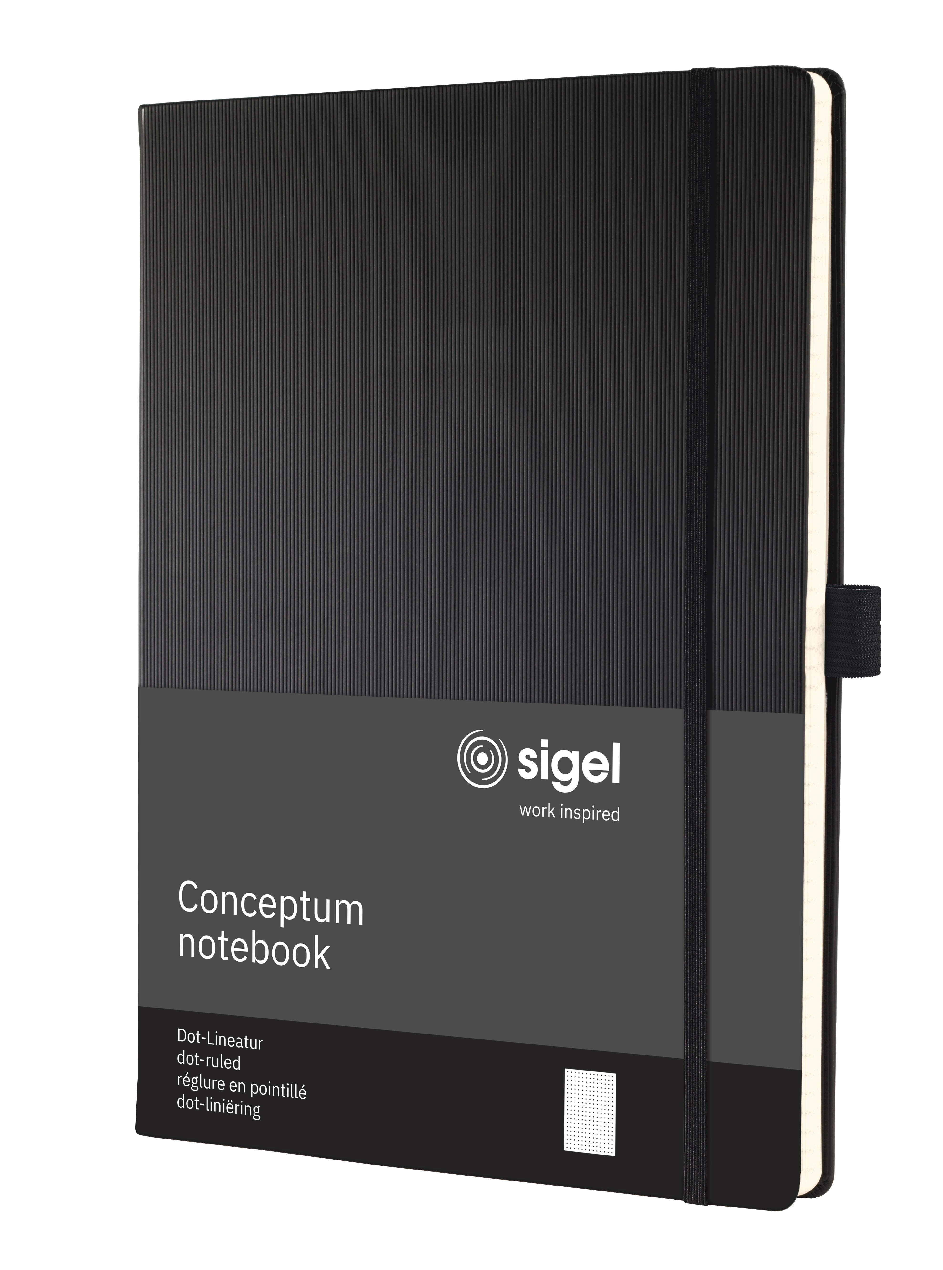 CONCEPTUM Notizbuch A4 CO108 schwarz, dots 97 Blatt