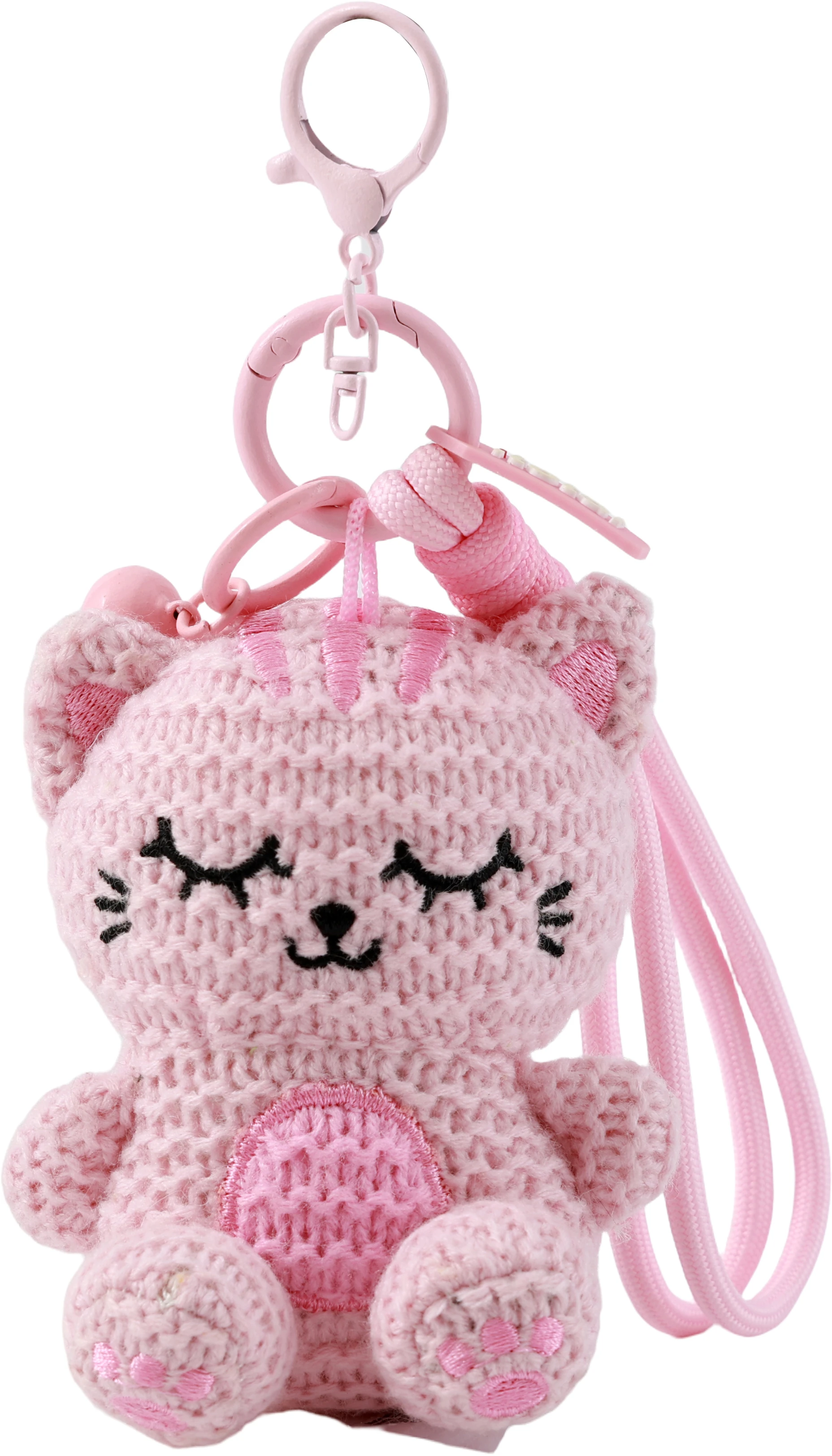 I-TOTAL Schlüsselanhänger gehäkelt XL3444 Pink Cat