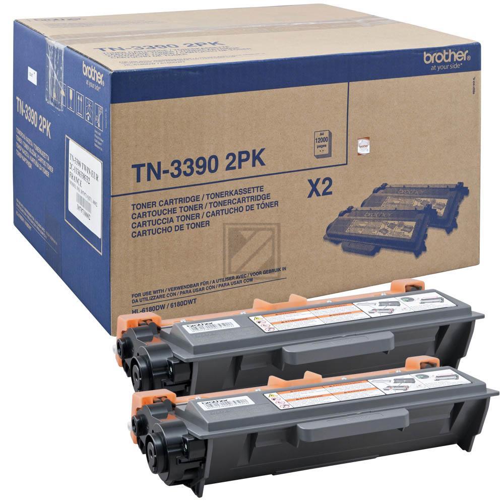BROTHER Toner EHY Twin schwarz TN-3390TWIN HL-6180 2x12'000 Seiten BROTHER Toner EHY Twin schwarz TN-3390TWIN HL-6180 2x12'000 Seiten