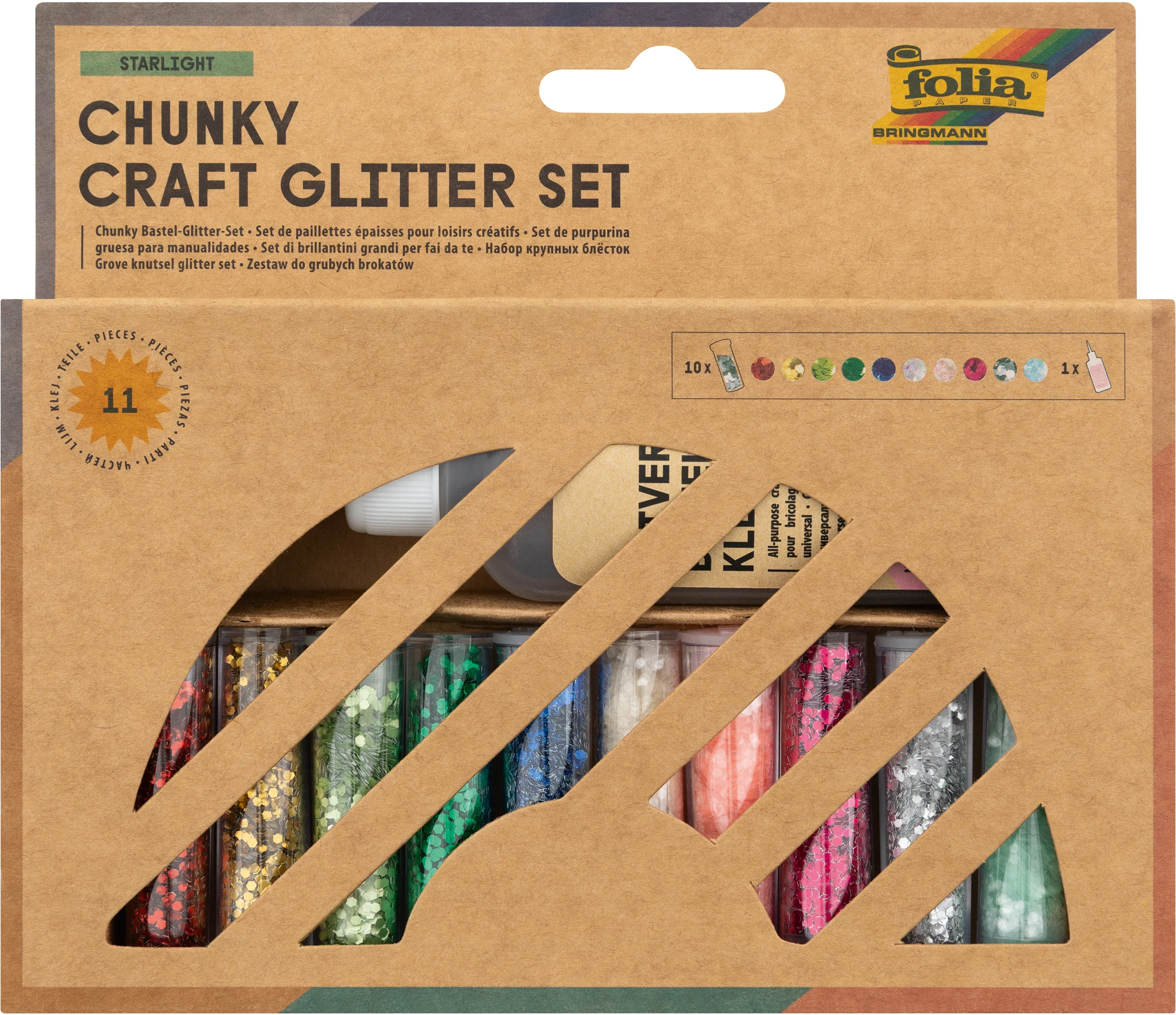 FOLIA Glitter Set 5892 Starlight 11-teilig