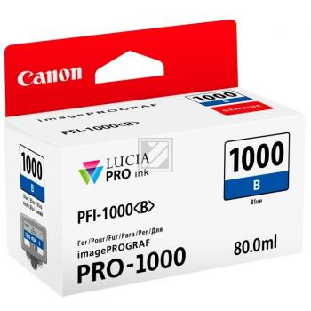 CANON Tintenpatrone blau PFI-1000 iPF PRO-1000 80ml CANON Tintenpatrone blau PFI-1000 iPF PRO-1000 80ml