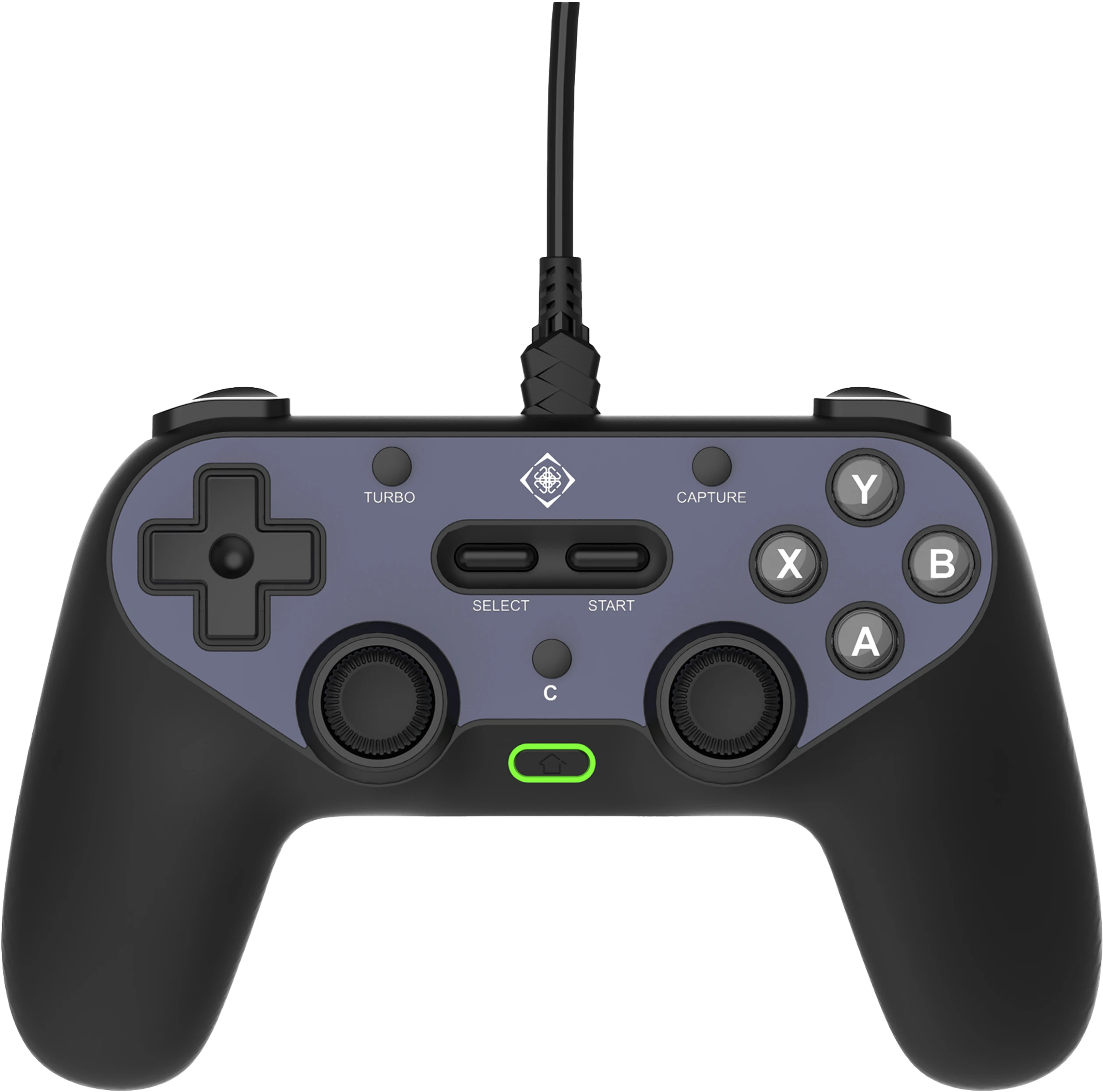 DELTACO Controller for PC Wired GAM-212 USB-A,PC,PS3,Switch 1,2,Bl.