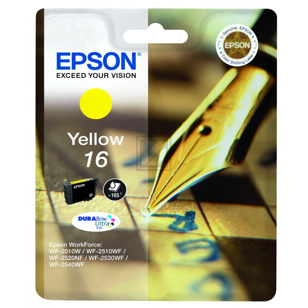 EPSON Tintenpatrone 16 yellow T162440 WF 2010/2540 165 Seiten
