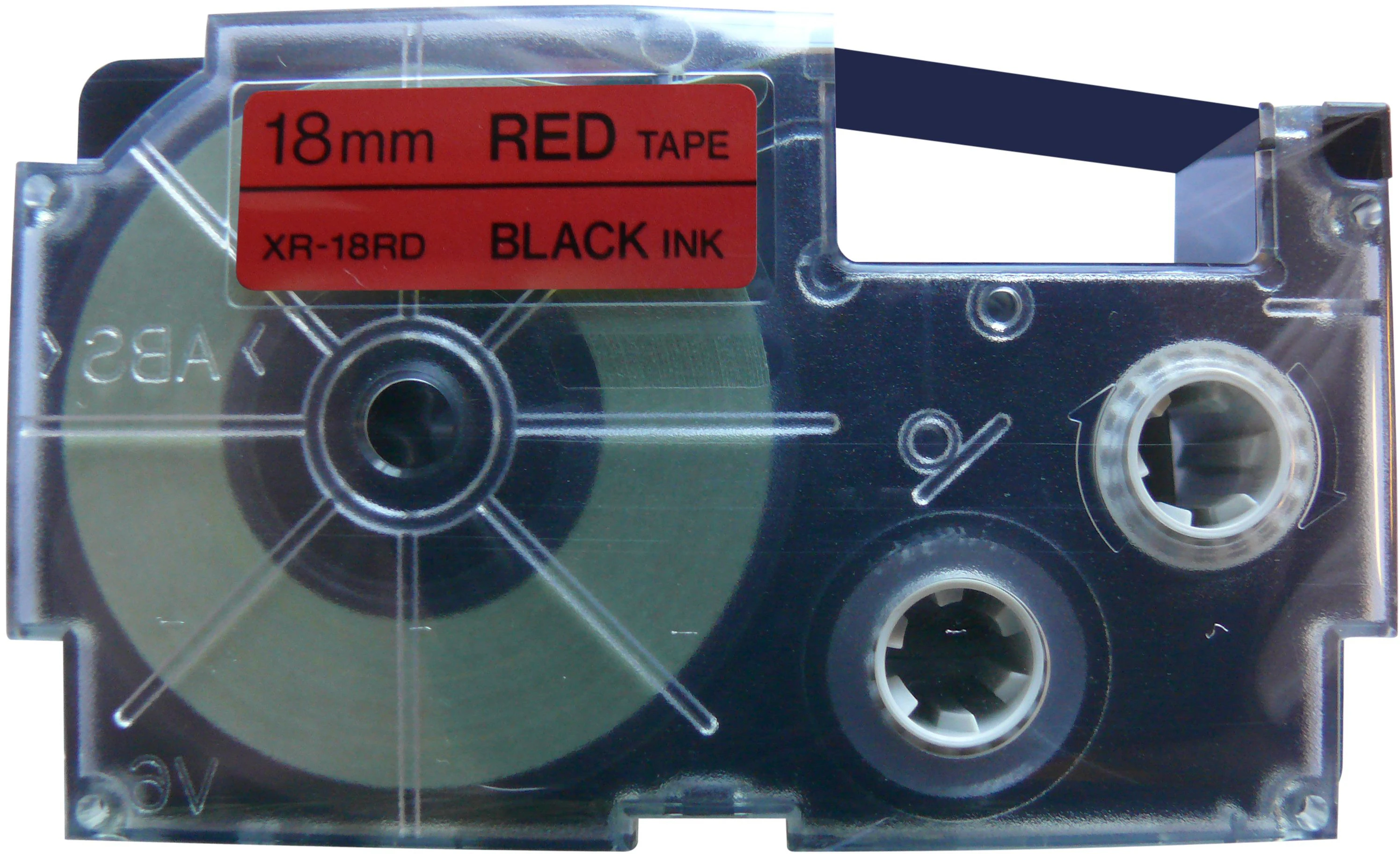 CASIO Beschriftungsband XR-18RD 18mm/8m schwarz/rot