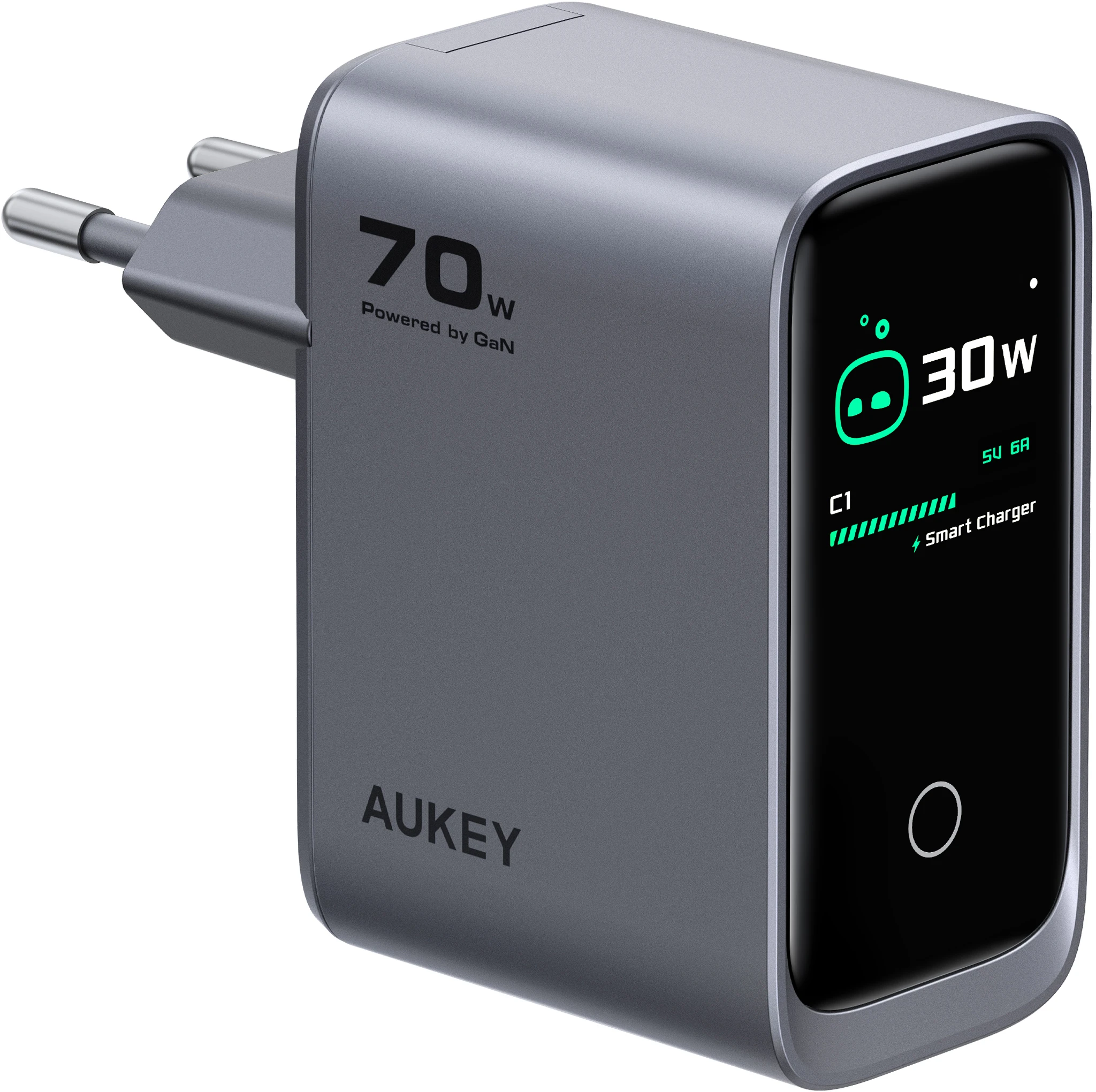 AUKEY Aivyo Swift Wallcharger 70W PA-B14 GaN, with Display 3-Port