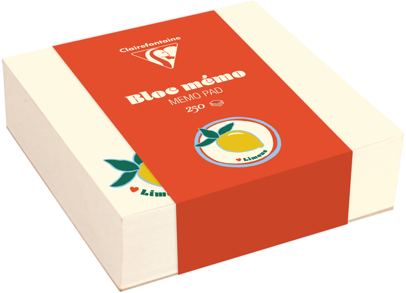 CLAIREFONTAINE Memoblock 9.8x9.8cm 116271C DolceAmore bedruckt 250 Blatt