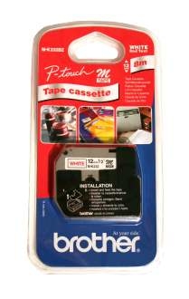 PTOUCH Band, nicht lam. rot/weiss M-K232BZ zu PT-65/75/85/110 8mx12mm