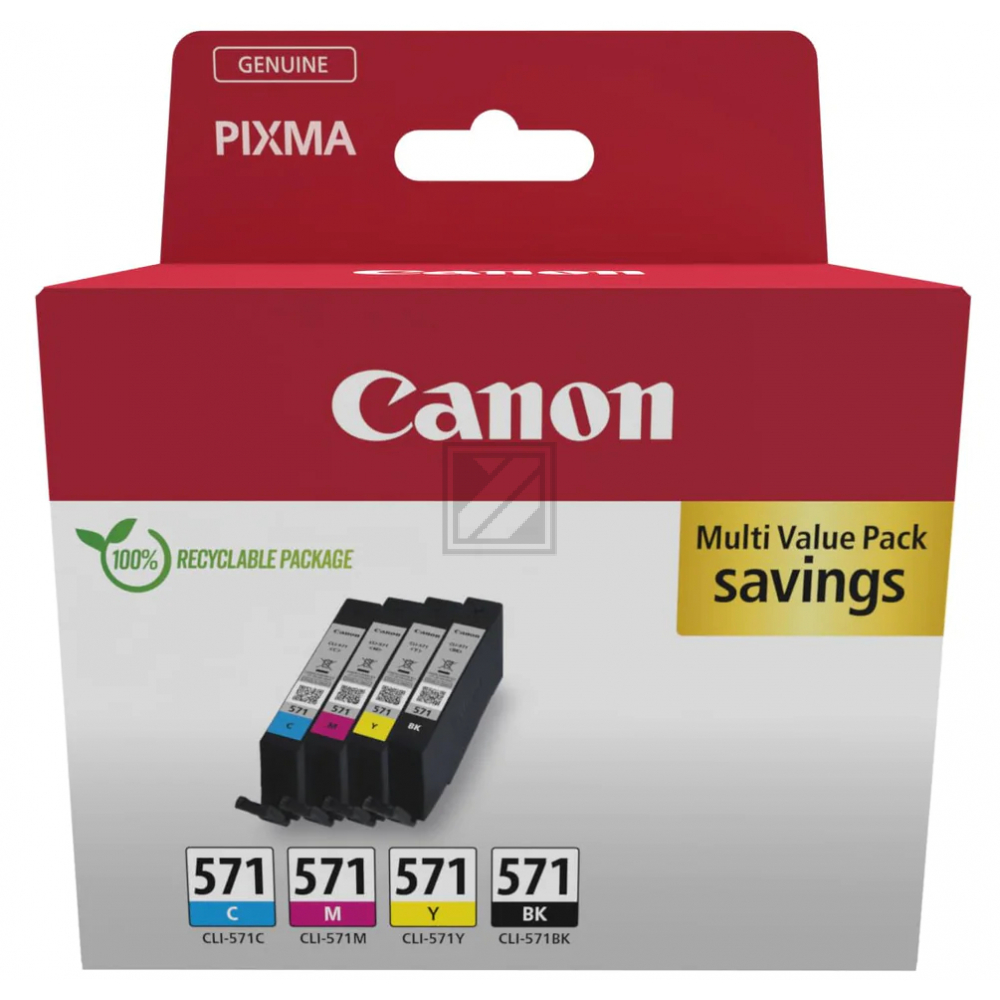CANON Multipack Tinte BKCMY CLI-571 PPIXMA MG5750 7ml