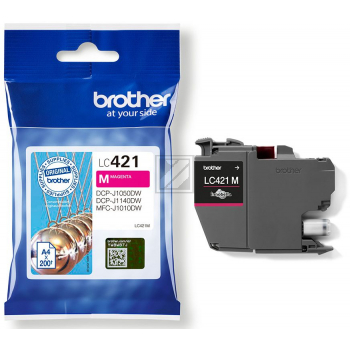 BROTHER Tintenpatrone magenta LC-421M DCP-J1050 200 Seiten