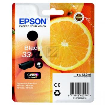 EPSON Tintenpatrone 33XL schwarz T335140 XP-530/630/830 530 Seiten