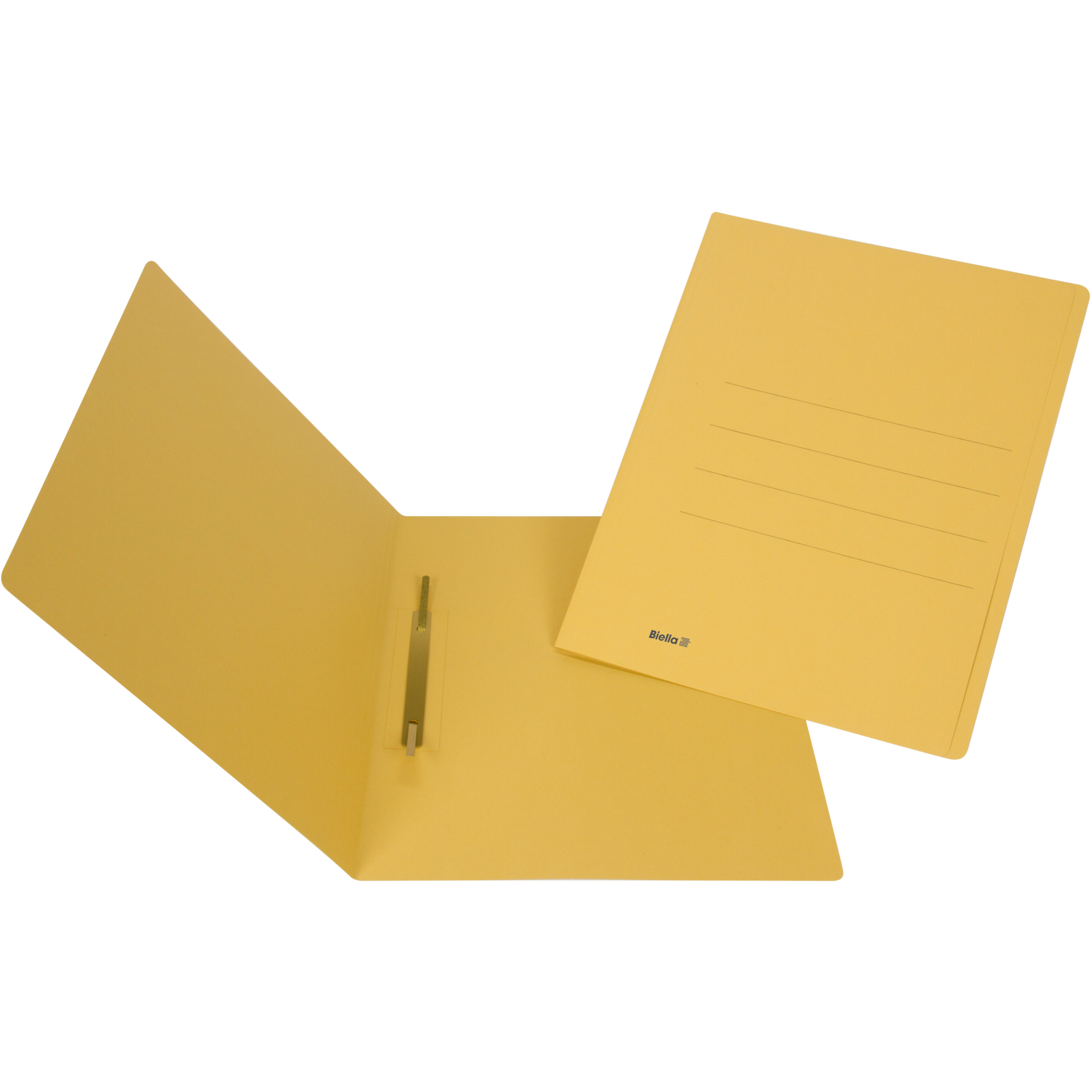 BIELLA Einlagemappe m. Heftzunge A4 25040320U gelb 240g/m2 50 Stück