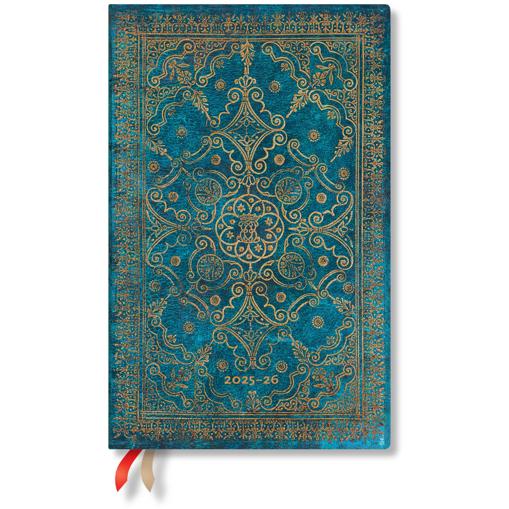 PAPERBLANKS Agenda Azurblau Maxi 25/26 FD0668-9 1W/2S 18M DE VER SC 13.5x21cm