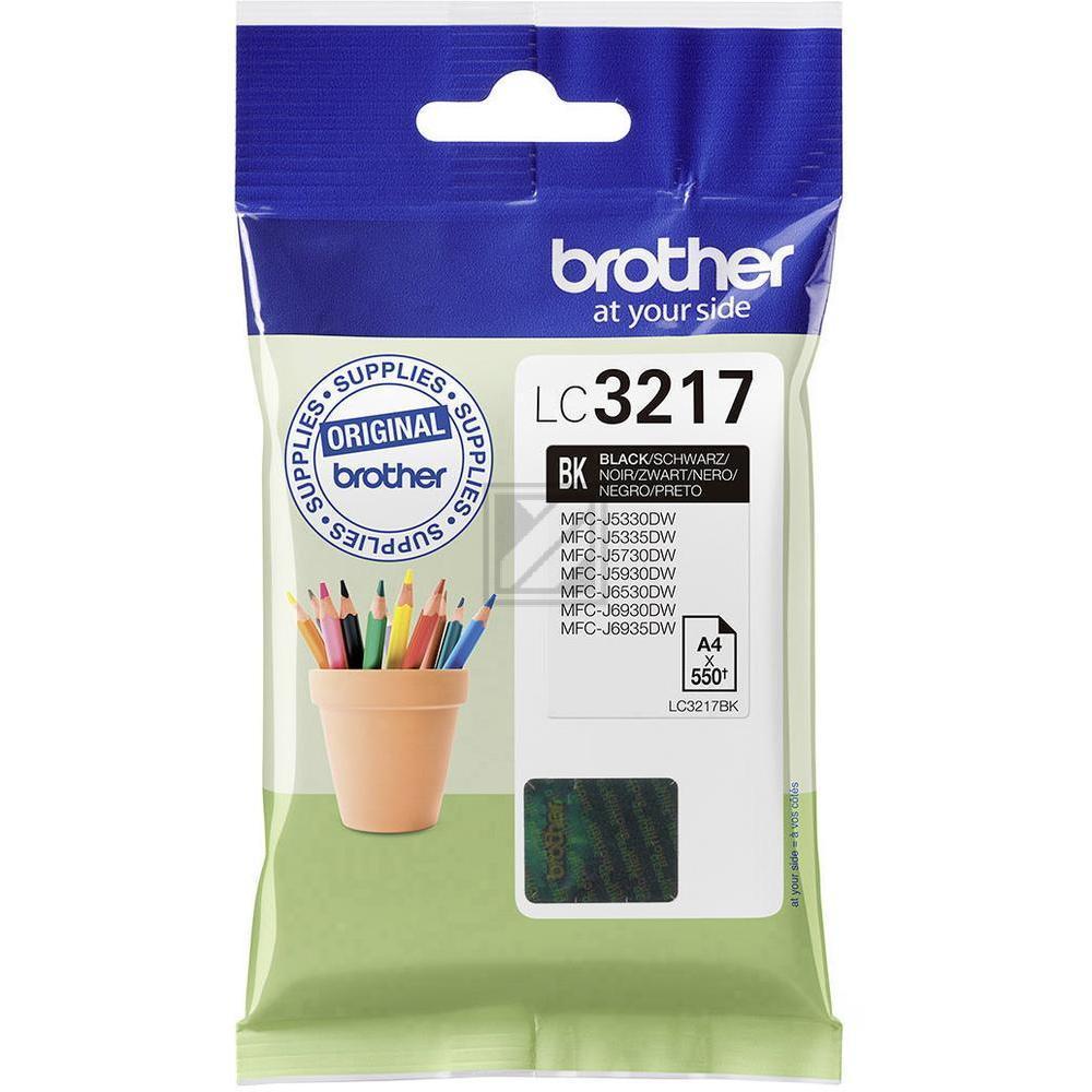 BROTHER Tintenpatrone schwarz LC-3217BK MFC-J6530DW 550 Seiten
