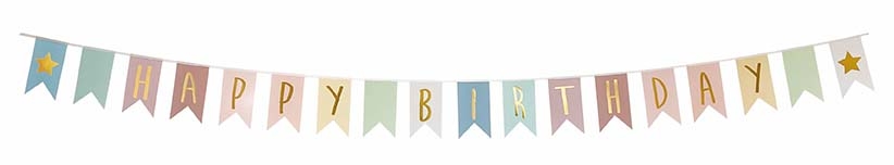 JABADABADO Wimpelkette A3216 Happy Birthday 3.5m