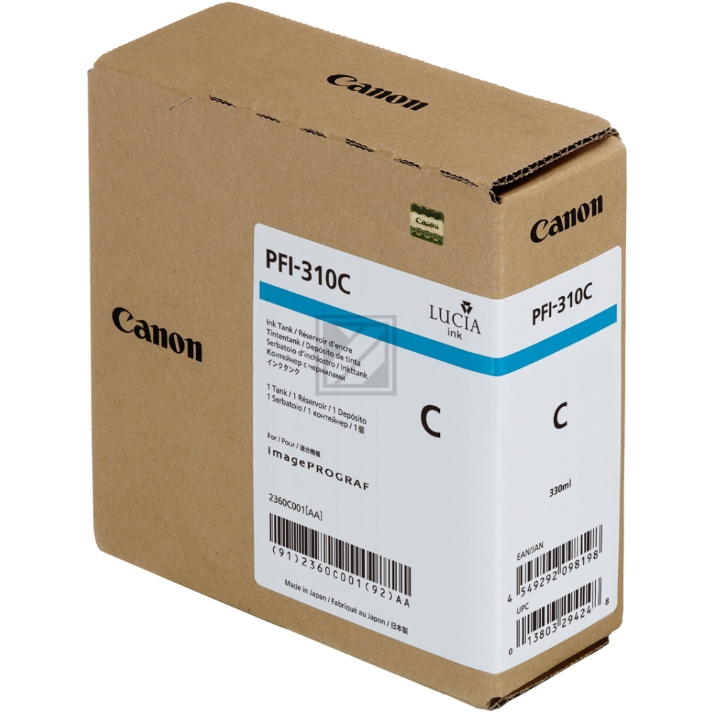 CANON Tintenpatrone cyan PFI1300C iPF PRO-2000/PRO-6000S 330ml