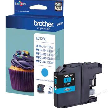 BROTHER Tintenpatrone cyan LC-123C DCP-J4110DW 600 Seiten BROTHER Tintenpatrone cyan LC-123C DCP-J4110DW 600 Seiten