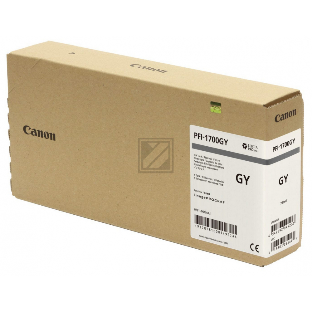 CANON Tintenpatrone grey PFI1700G iPF PRO-2000/PRO-6000S 700ml