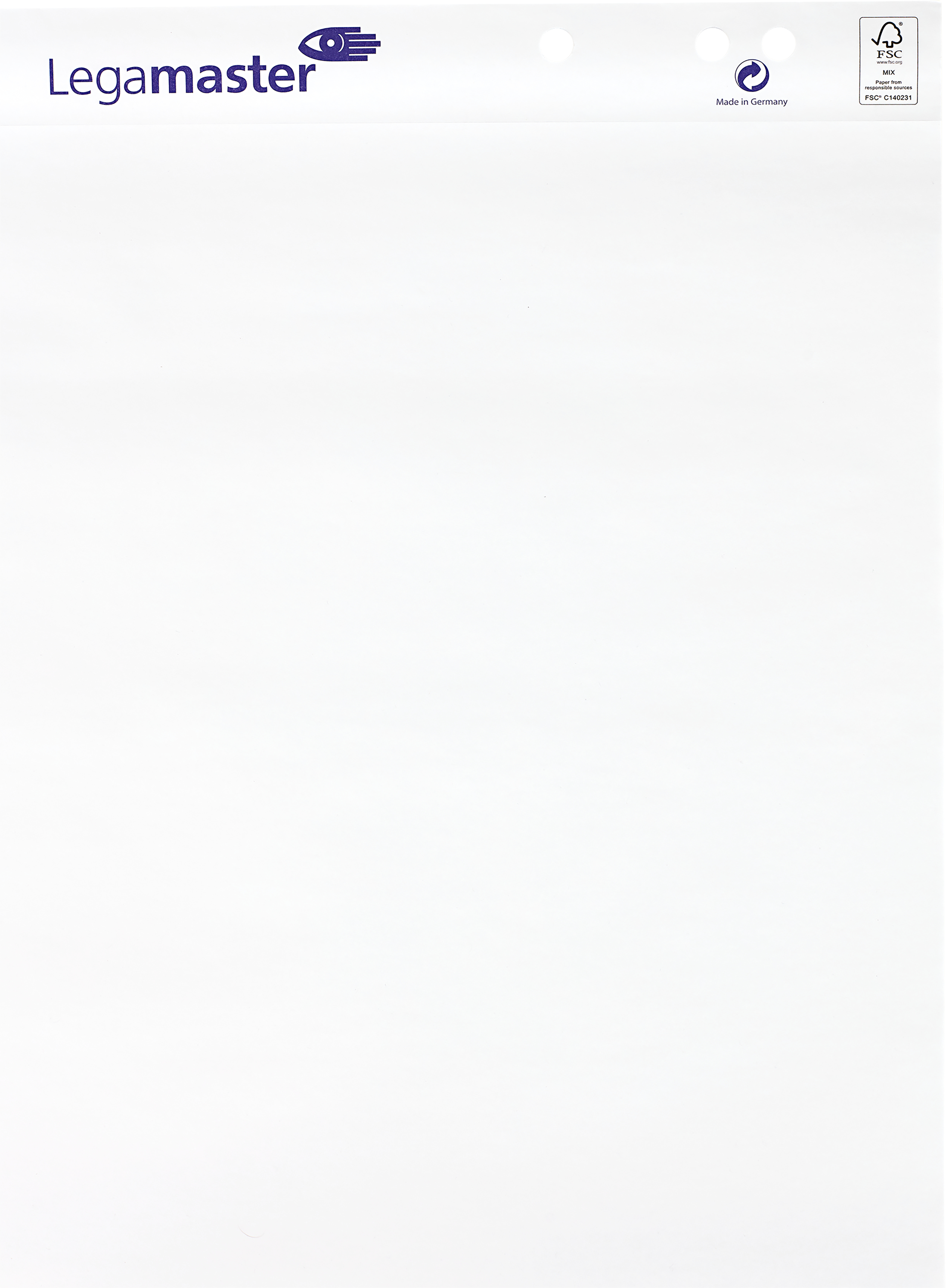 LEGAMASTER Flipchart-Papier blanko 7-156000 weiss holzfrei,blanko 20 Blatt