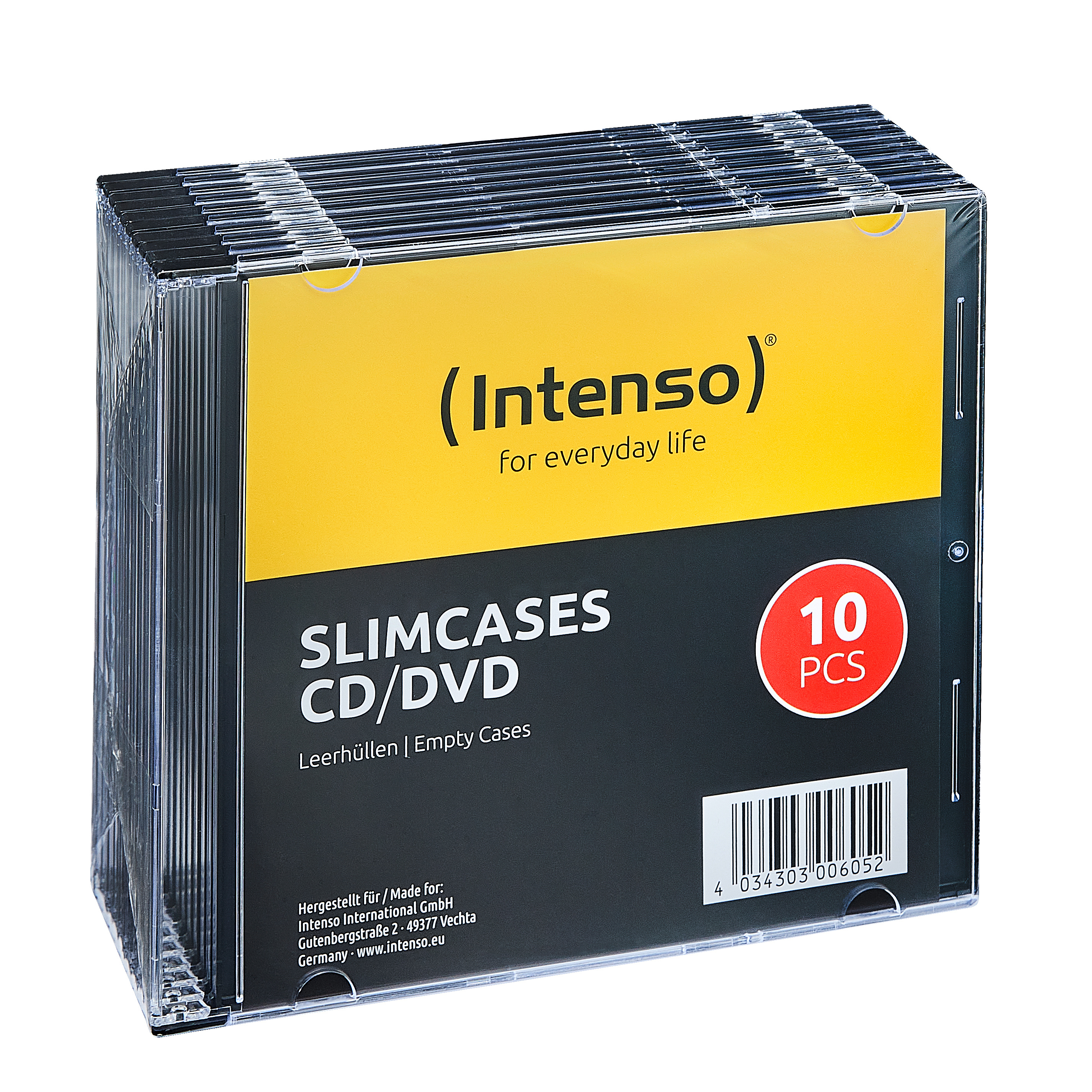 INTENSO CD / DVD Empty Slim Case 9001602 10 pcs.