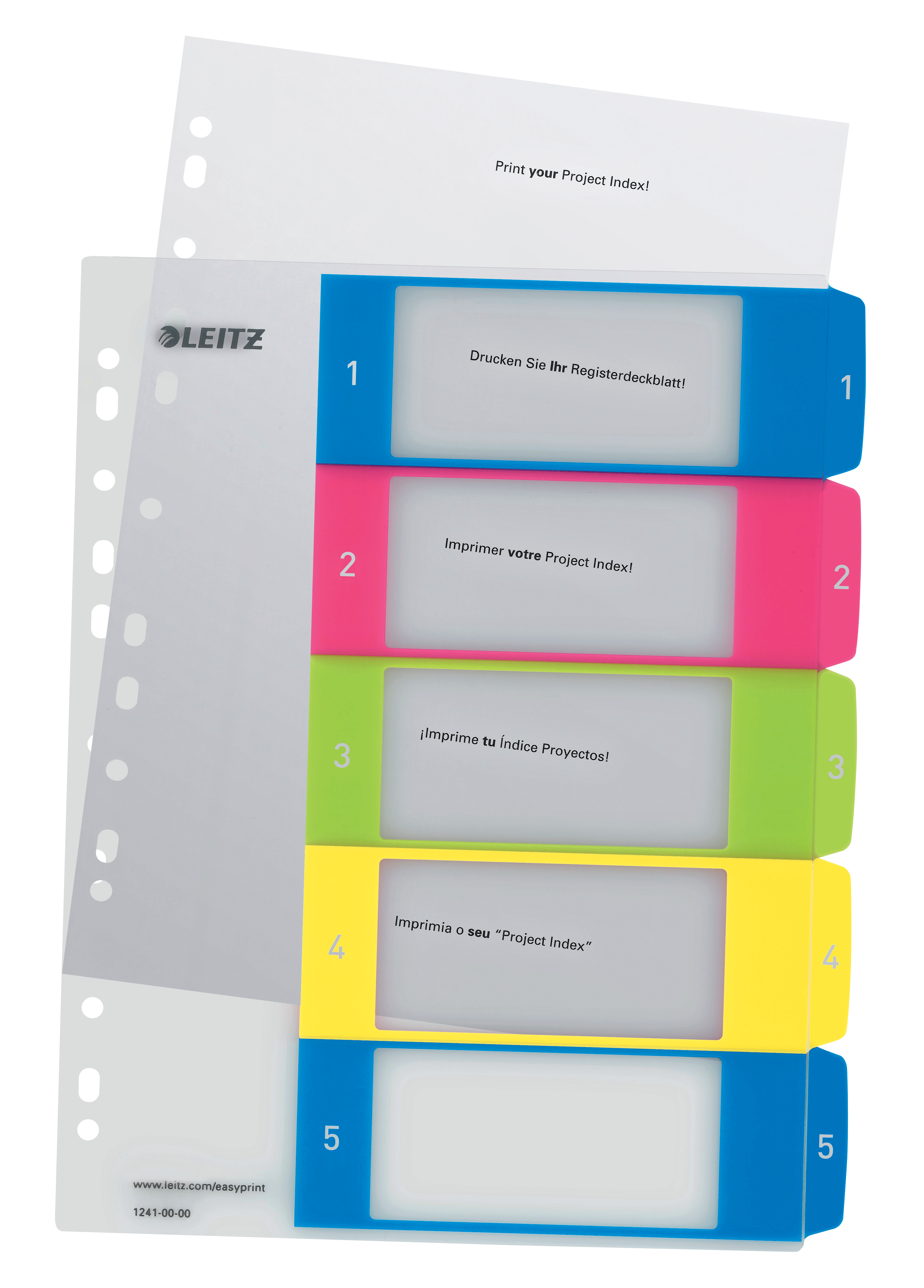 LEITZ Register PP WOW A4+ 12410000 multicolor 1-5