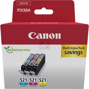 CANON Multipack Tinte CMY CLI-521Pack PIXMA IP 3600 3x9ml