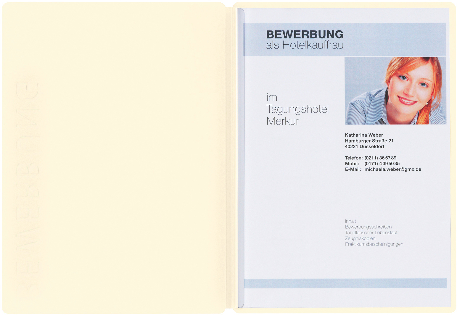 PAGNA Bewerbungsmappe Solo A4 22006-09 beige 5mm